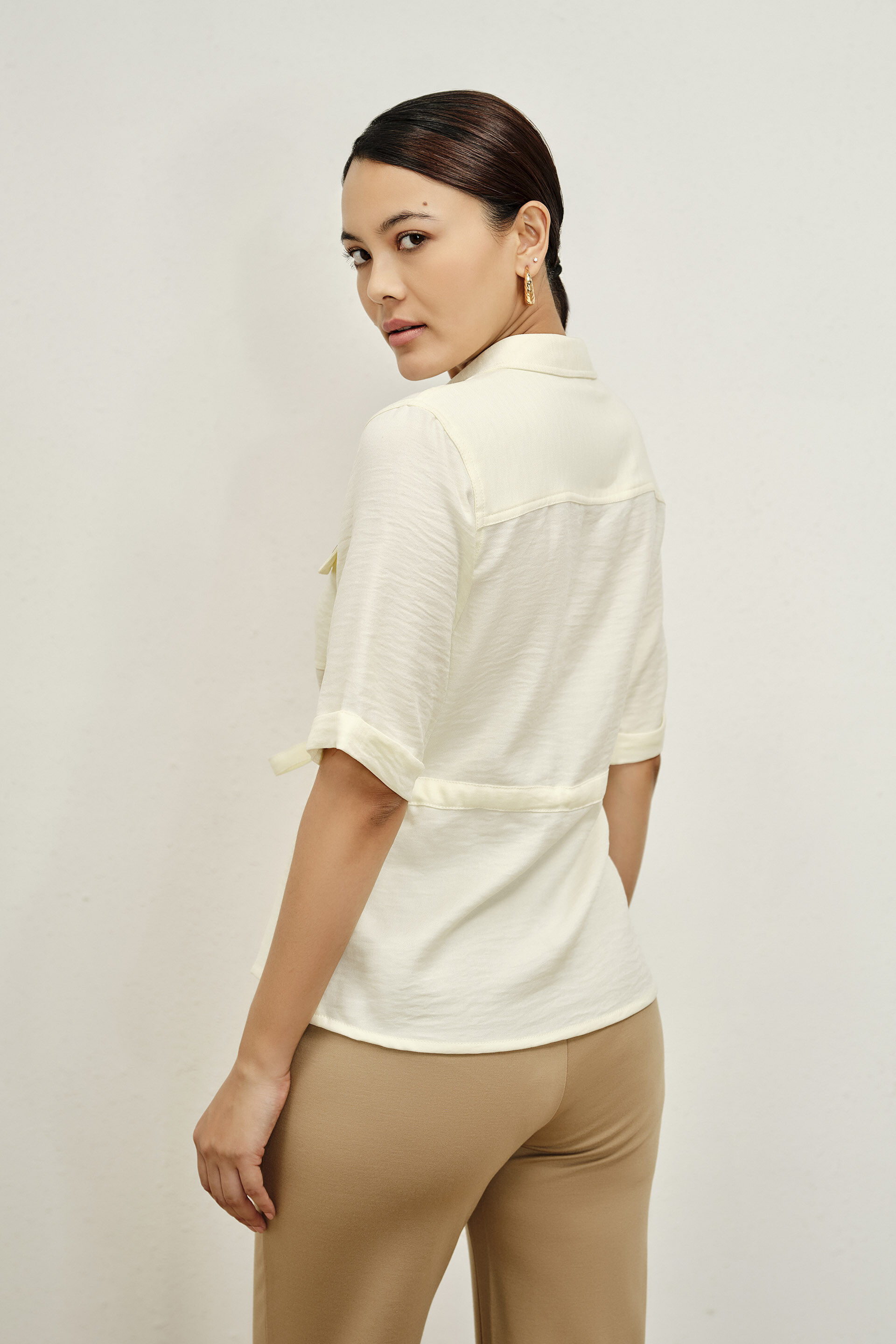 Elin Ecru White Shirt, Off White, image 5